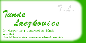 tunde laczkovics business card