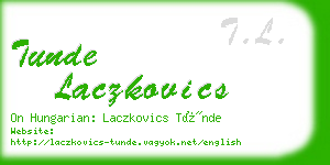 tunde laczkovics business card